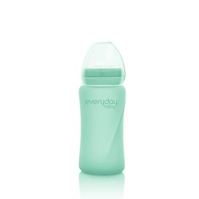 Everyday Baby, bidon ze słomką, szklany, miętowy, 2m+, 240 ml