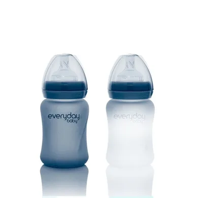 Everyday Baby, butelka szklana reagująca na temperaturę, borówkowa, 2m+, 150 ml