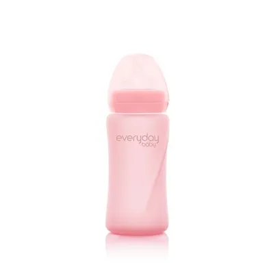 Everyday Baby, butelka szklana, różowa, 2m+, 240 ml