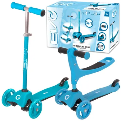EVO, jeździk i hulajnoga 2w1, jasnoniebieska