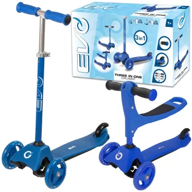 EVO, jeździk i hulajnoga 2w1, niebieska