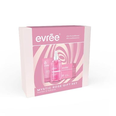 Evree, Mystic Rose, zestaw prezentowy: tonik, 200 ml + krem do twarzy, 50 ml + krem do rąk, 75 ml