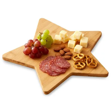 Excellent Houseware, deska do krojenia i serwowania, gwiazda, drewniana
