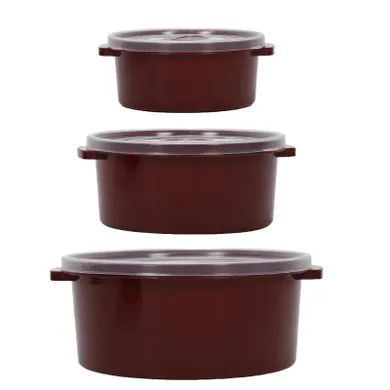 Excellent Houseware, pojemniki na żywność do mikrofalówki, okrągłe, 3 szt.
