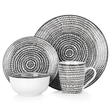 Excellent Houseware, serwis obiadowy, porcelanowy, 16 elementów