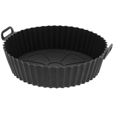 Excellent Houseware, wkład do frytkownicy beztłuszczowej, silikonowy, czarny, 20,5 cm