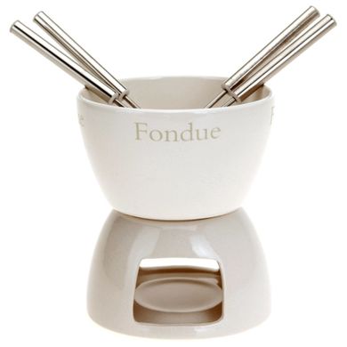 Excellent Houseware, zestaw do fondue dla 4 osób, ceramiczny