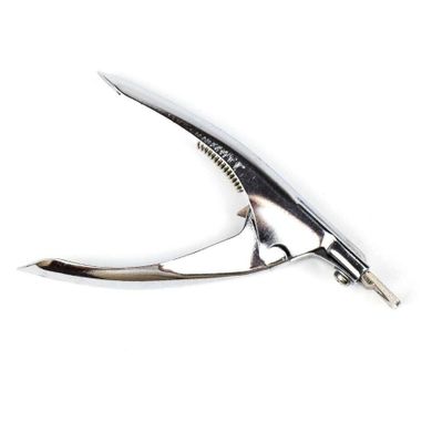 Excellent PRO, gilotyna do tipsów ze stali nierdzewnej, bez gumki, srebrna