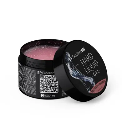 Excellent PRO, Hard Liquid Gel, żel budujący, Rose Gold Diamonds, 50g