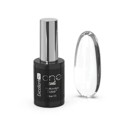 Excellent PRO, One Coat Multifunction Fiber Base baza hybrydowa z włóknami Pink Fog 11g