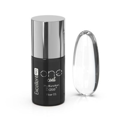 Excellent PRO, One Coat Multifunction Fiber Base baza hybrydowa z włóknami Pink Fog 7g
