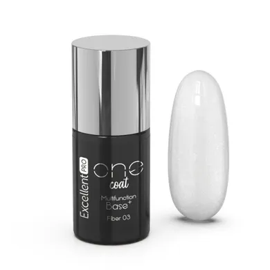 Excellent PRO, One Coat Multifunction Fiber Base baza hybrydowa z włóknami Sparkling Snow 7g