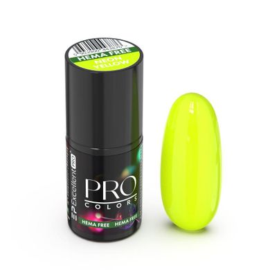 Excellent PRO, Pro Colors Hema Free lakier hybrydowy 26 Neon Yellow 7g