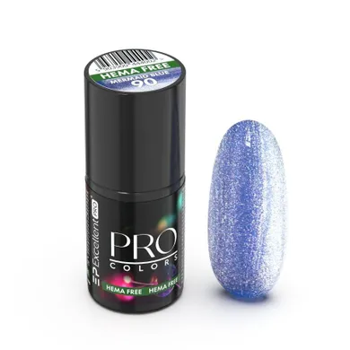 Excellent PRO, Pro Colors Hema Free lakier hybrydowy 90 Mermaid Blue 7g