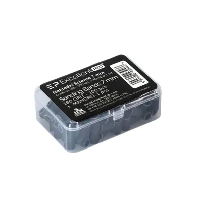Excellent PRO, Sanding Bands, jednorazowe opaski ścierne o gradacji 180 z nośnikiem o średnicy 7mm, 100 szt.