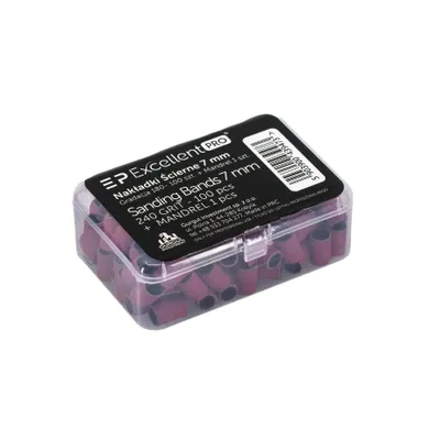 Excellent PRO, Sanding Bands, jednorazowe opaski ścierne o gradacji 240 z nośnikiem o średnicy 7mm, 100 szt.