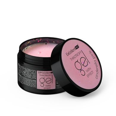 Excellent PRO, Thixotropy Gel With Effect, żel budujący, Cinderella Pink, 15g