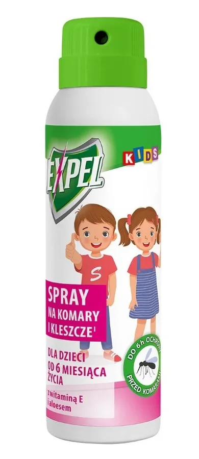 Expel Kids, spray na komary i kleszcze, 90 ml