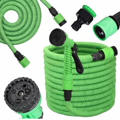 Extralink, Black Forest, wąż ogrodowy, elastyczny, pistolet, 1/2, 7,5-22,5m