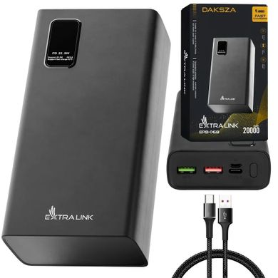 Extralink, EPB-068 20000mAh, powerbank, fast charging, USB-C
