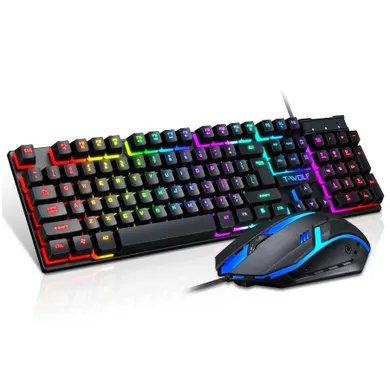 Extralink, Gaming Set TF200 2in1, zestaw klawiatura + mysz, podświetlenie LED