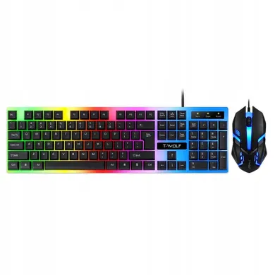 Extralink Gaming Set TF230 2in1, Zestaw klawiatura + mysz, podświetlenie LED