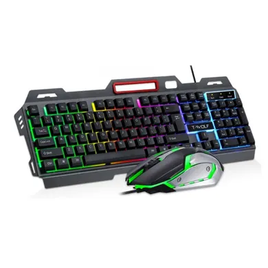 Extralink, Gaming Set TF600 2in1, zestaw klawiatura + mysz, podświetlenie LED