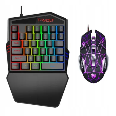 Extralink, Gaming Set TF900 2in1, zestaw: klawiatura typu keypad + mysz, podświetlenie LED