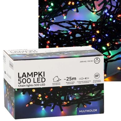 Extralink, lampki LED, 500 LED, multikolor, 28m