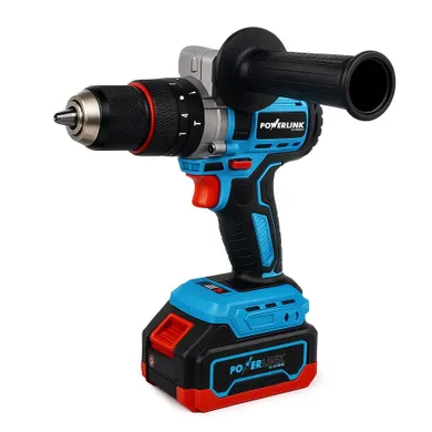 Extralink, Powerlink, akumulatorowa wiertarko-wkrętarka, udarowa z rączką, 13mm 20V 2-4Ah