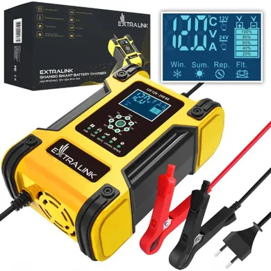Extralink, Shango Smart Battery Charger, prostownik, 100-240VAC, 12V 12A, 24V 6A