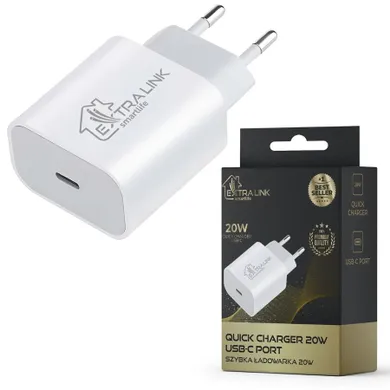 Extralink, Smart Life Fast Charger 20W, ładowarka, USB-C