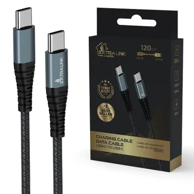 Extralink, Smart Life, kabel USB Type-C to Type-C, 120 cm