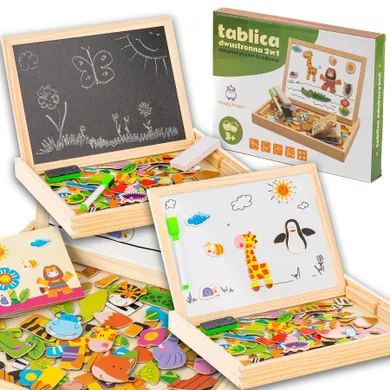 Extralink Toys, tablica dwustronna, magnetyczna, kredowa