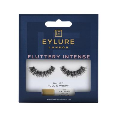 Eylure, Fluttery Intense Lashes, sztuczne rzęsy z klejem efekt podwójnej objętości, No. 175