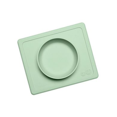EZPZ, Mini Bowl, silikonowa miseczka z podkładką, pastelowa zieleń