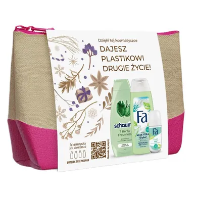 Fa, 7 Herbs Freshness, zestaw: szampon do włosów, 400 ml + Aloe Vera Yoghurt żel pod prysznic, 250 ml + Fresh Dry antyperspirant w kulce, 50 ml