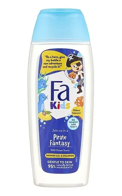 Fa Kids, Pirate Fantasy, żel pod prysznic i szampon 2w1, 400 ml