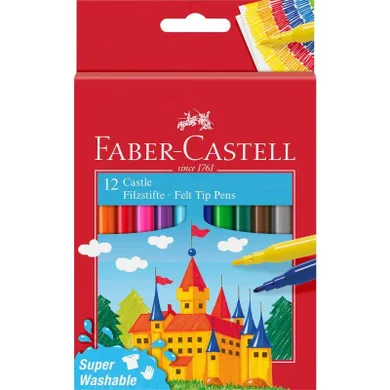 Faber-Castell, flamastry zamek, 12 kolorów