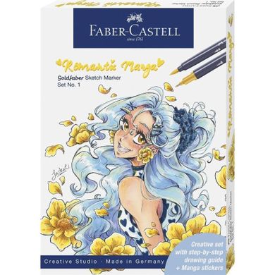 Faber Castell, Goldfaber, flamastry dwustronne z akcesoriami, 8 szt.