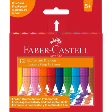 Faber-Castell Grip, kredki woskowe, trójkątne, 12 kolorów