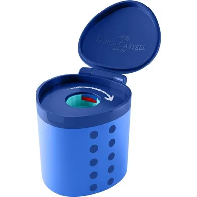 Faber-Castell, Grippy, temperówka z pojemnikiem do grubych kredek