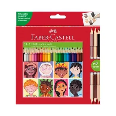 Faber Castell, kredki trójkątne, dwustronne, 27 kolorów