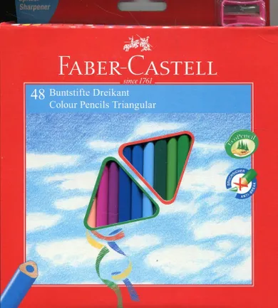 Faber-Castell, kredki trójkątne eko, 48 kolorów