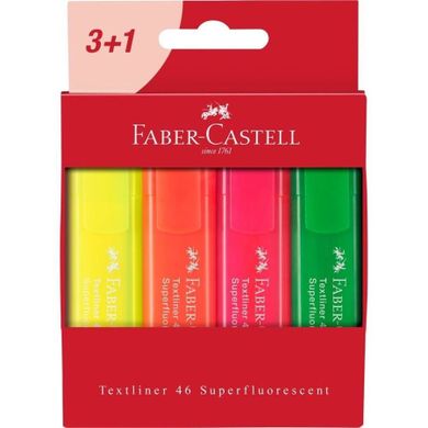 Faber-Castell, zakreślacz, fluo, 4 kolory