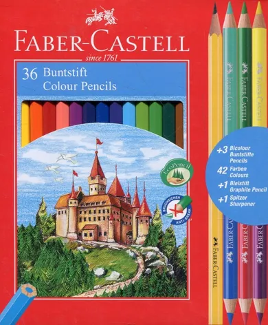 Faber-Castell, Zamek, kredki ołówkowe, 36 kolorów