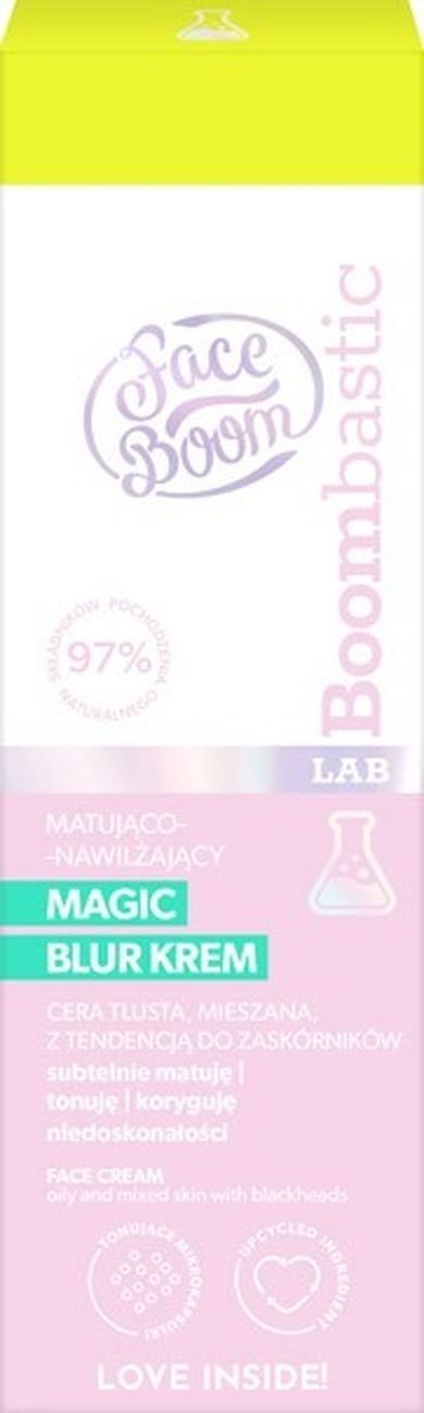 Face Boom, Bombastic Lab, Magic Blur, krem matujaco-nawilżający do twarzy, 50 ml
