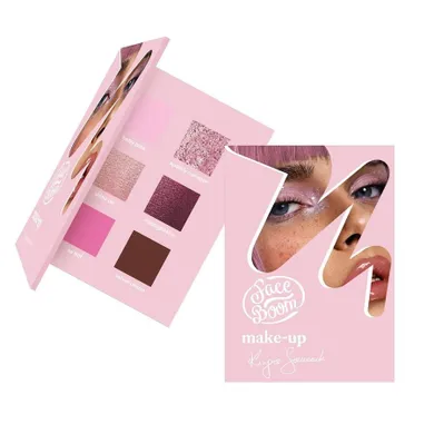 Face Boom, Eyeshadow Palette, paleta cieni do powiek Pink Power Girl, 9g