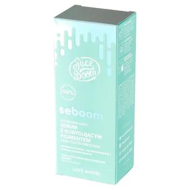 Face Boom, SeBoom, udoskonalające serum z korygującym pigmentem, cera tłusta i mieszana, 30 ml