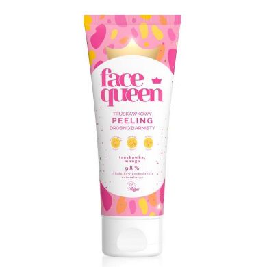 Face Queen, peeling drobnoziarnisty, truskawkowy, 75 ml